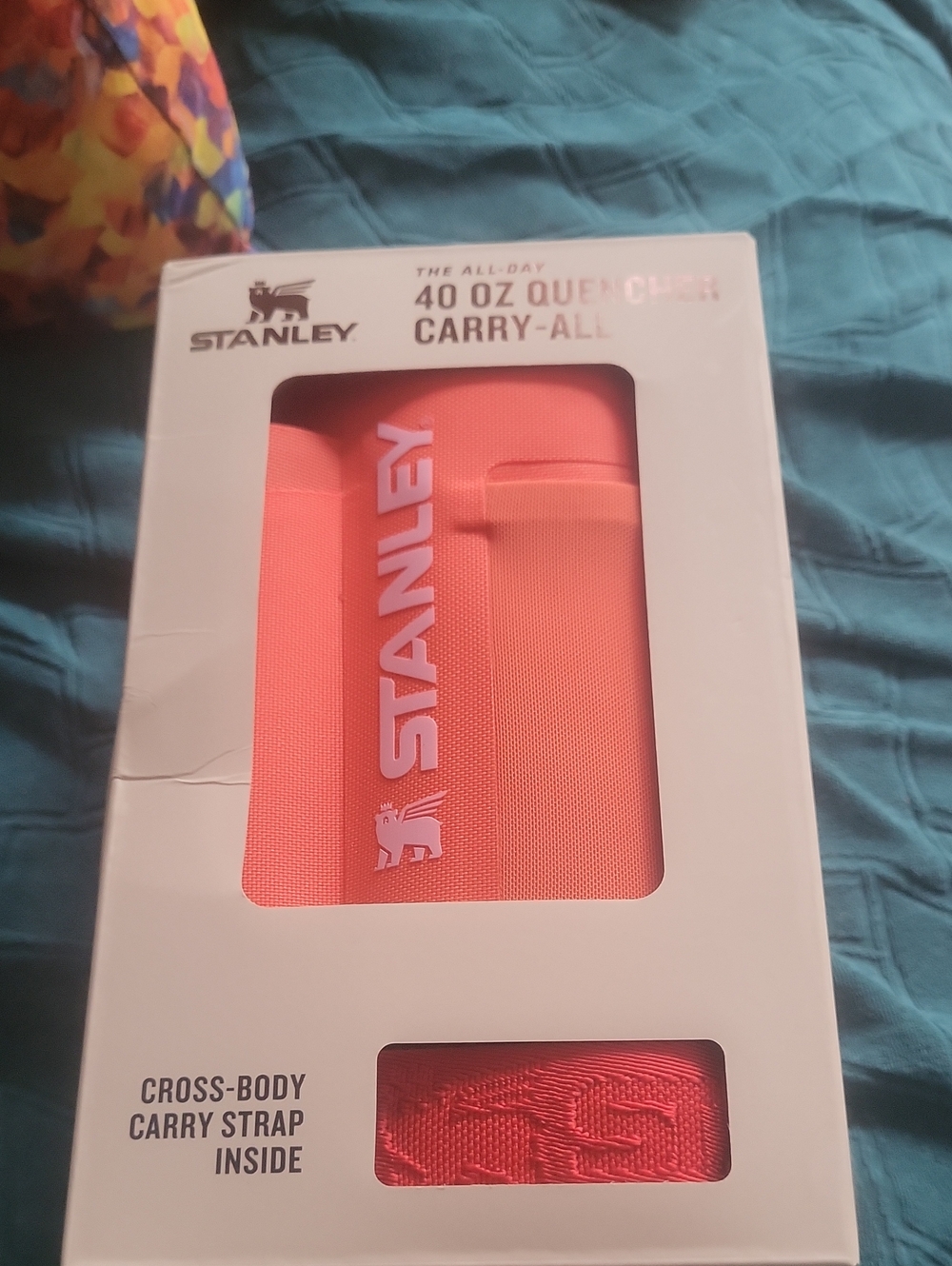 Stanley 40 Oz Quencher Carryall Hot Coral Boxed 3 Year warranty Fab